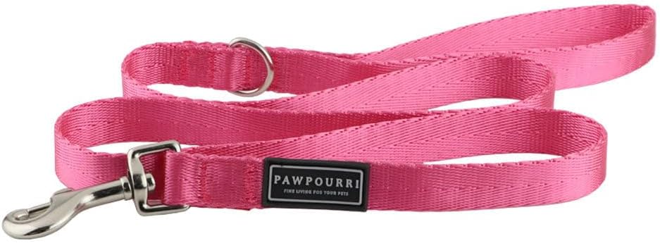 Premium Quality Polyester Dog Leash with Strong Hook | Training and Walking Long Dog Leash for Medium to Large-Sized,5ft Long Pink