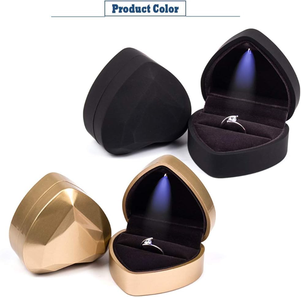 Image of Ring Box with LED Light-Black