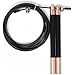 iheartsynergee Rose Gold Speed Rope Jump Rope with Aluminium Handles - (2) Adjustable 10 Ft Cable - Steel Ball Bearings - for Crossfit, MMA, Boxing & Fitness, Anti-Slip Handles.