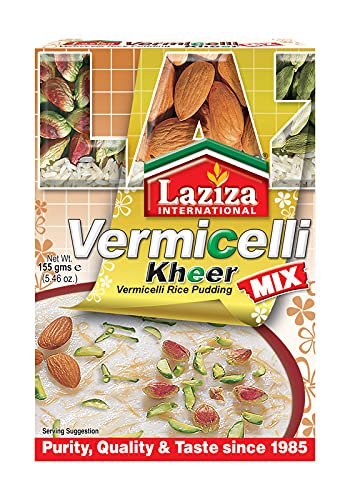 Laziza Vermicelli Kheer Mix (rice Pudding), 155-Gram Boxes (Pack of 6)