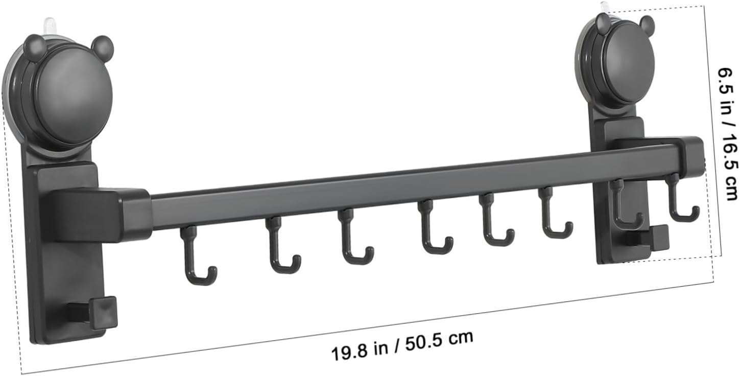 IMIKEYA Suction Cup Hooks for Shower and Kitchen Multi-Purpose Wall Rack for Towels and Utensils No Drilling Installation Stylish Finish for Home Organization