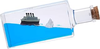 Generic Titanic Cruise Ship Liquid Drift Bottle Decor Unsinkable Titanic Model Boat in a Box Cruise Ship Paperweight Desk Ornament for Boys Girls Gifts (Titanic-B), PIT1214