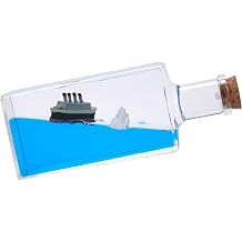 Unsinkable Titanic Cruise Ship in a Bottle Desktop Decor, Wave Motion Liquid Sensory Ornaments for Men & Adults, Kinetic Desk Decorations for Home, Office, Gifts for Titanic Lovers Titanic-B