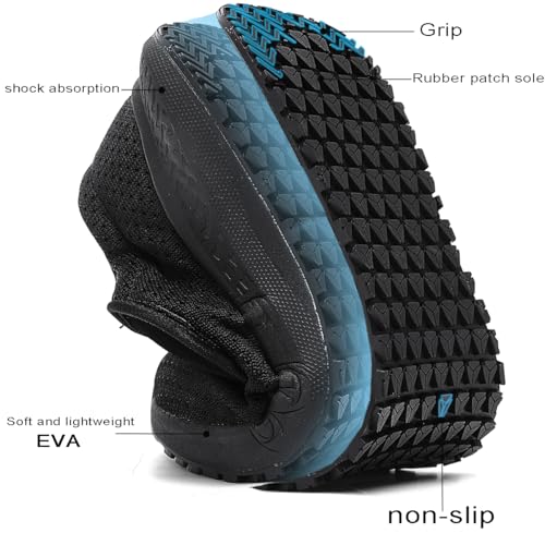 HOMASS Diabetic Shoes for Men and Women, Adjustable Slip-On Wide Walking Shoes for Swollen Feet, Orthopedic Foot Pain Relief, Neuropathy - EasyTop Wings Black by HOMASS - Image 3