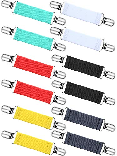 Clips de mitaines élastiques en acier inoxydable pour gants de ski colorés 13 cm