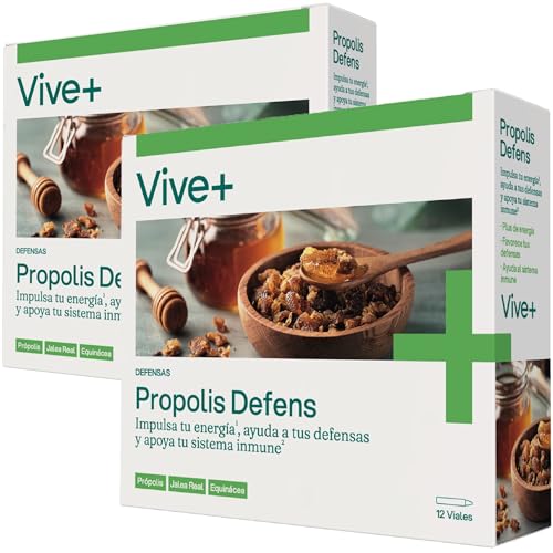 Vive+ Própolis Defens – 2 Paquetes de 12 Viales - Complemento Alimenticio con Própolis, Jalea Real, Equinácea y Vitamina C