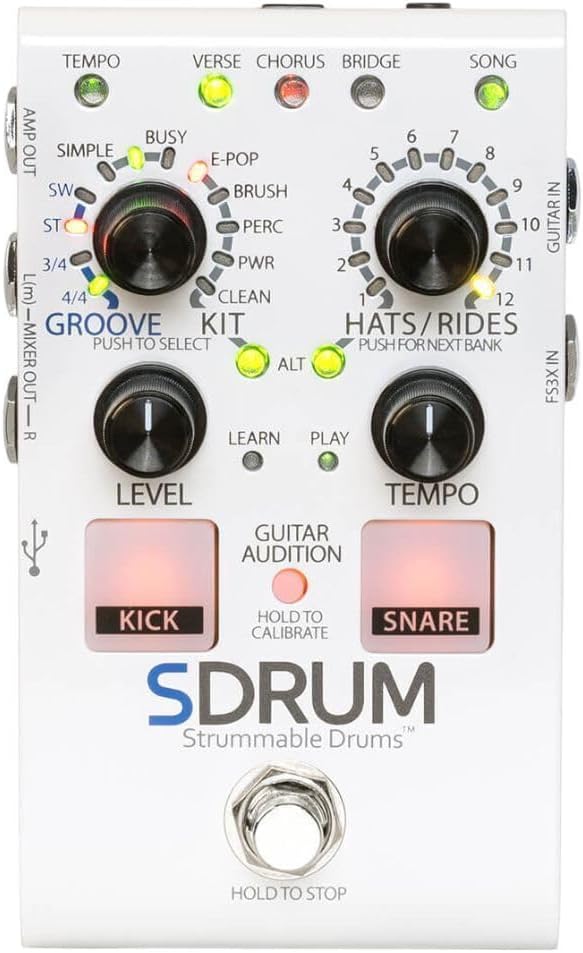SDRUM Guitar Effects Pedal Strummable Drum
