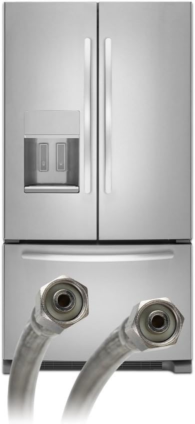 Fluidmaster 12IM72 Braided Stainless Steel Ice Maker Connector Water Line with Dual 1/4-In. x 1/4-In. Female Compression Threads, 6 Ft. (72-in.) Length & Certified Appliance Accessories 30-Amp
