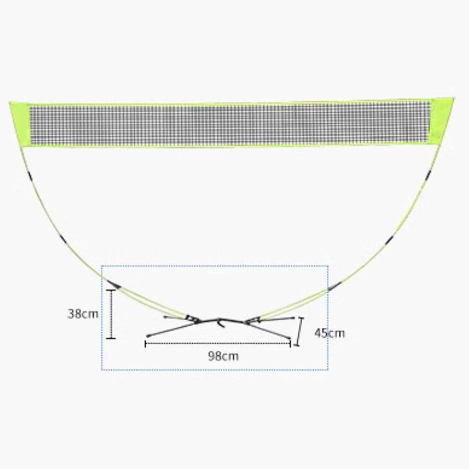 Badminton Net Mesh Net Standard Net Pickleball Net Tennis Volleyball Net Replacement for Exercise Entertainment (Green)
