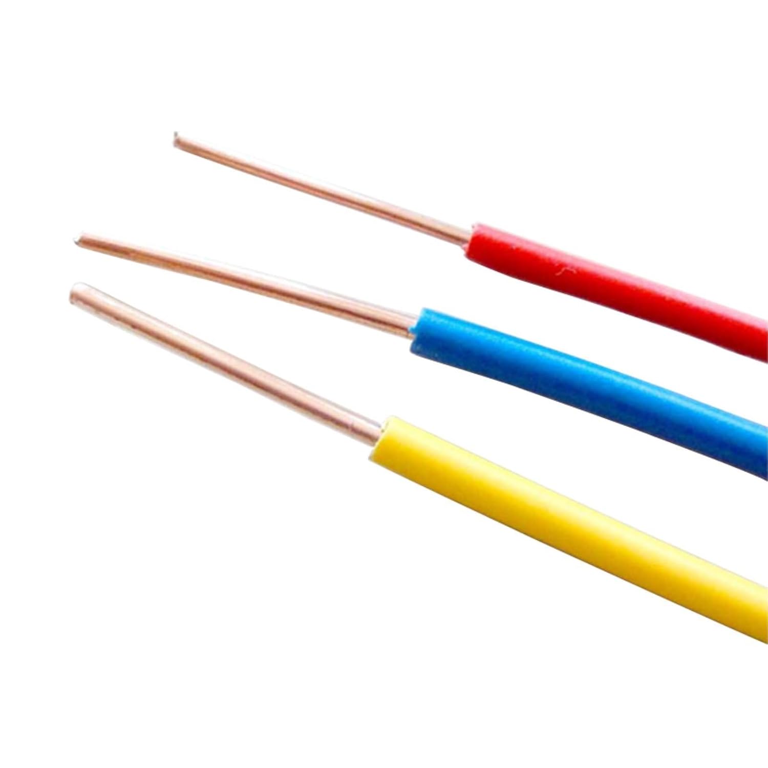 1M BV Electric Cable 17 15 13 11 9 7Awg 1Meter Single Core Hard Wire Home Improvement Wire PVC Sheathed Copper Cable(Yellow-Green,1M_2AWG 35MM2)