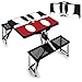 Disney Classics Mickey Mouse Portable Folding Picnic Table with Seating for 4, Black