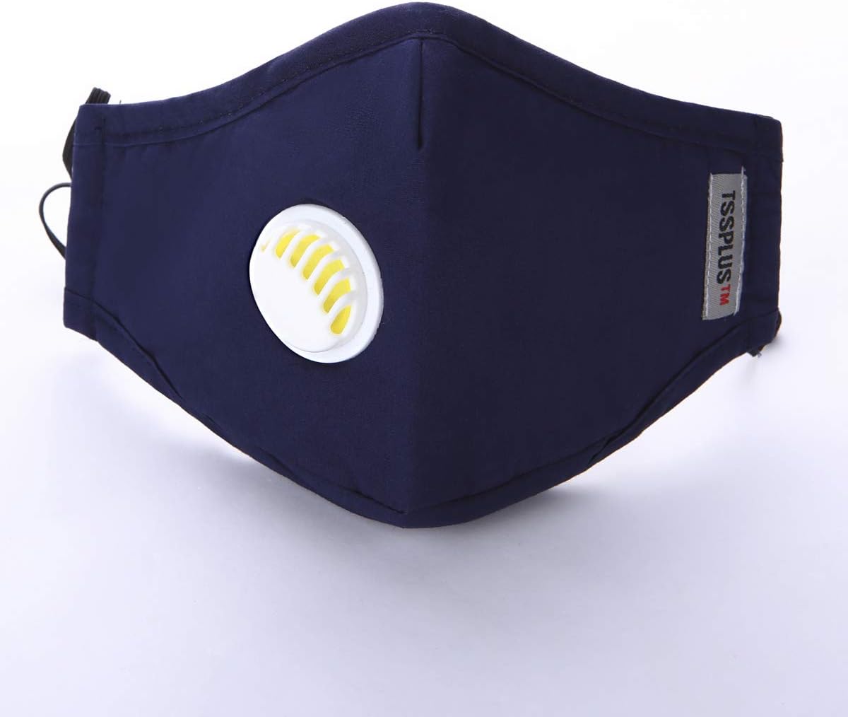 TSSPLUS PM2.5 Anti Air Pollution Reusable Washable Face Mask Respirator 2 Filters (Deep blue)