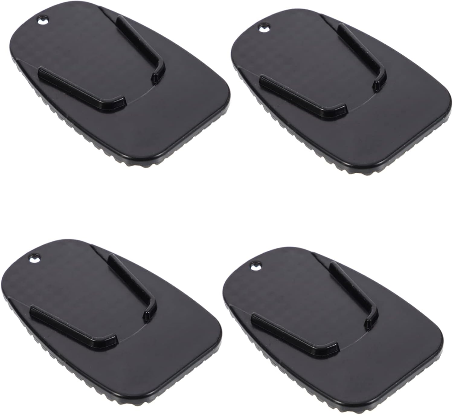 4pcs Motorcycle Kickstand Pads Anti-slip Side Stand Support Cushions for Stable Parking Grass Gravel Black Motorcycle Foot Side Stand Enlarger