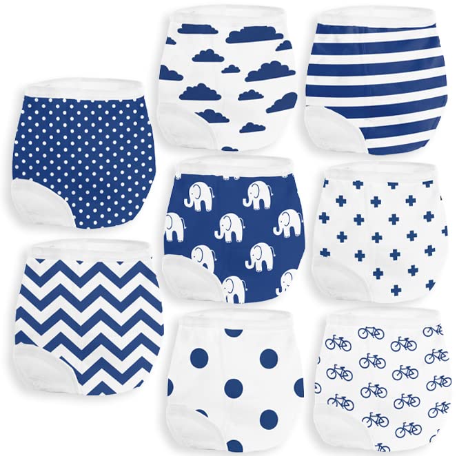 BaeBae GoodsPotty Training Underwear for Boys & Girls 8 Set, Absorbent Cotton Baby Toddler Training Pants 12M 2T 3T 4T 5T