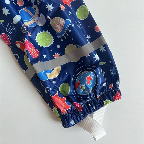 Toddlers Boys Girl Rain Pants Waterproof Dirty Proof Trousers Kids Rain Poncho Hood Rainwear Jacket Coat 1-12Years4