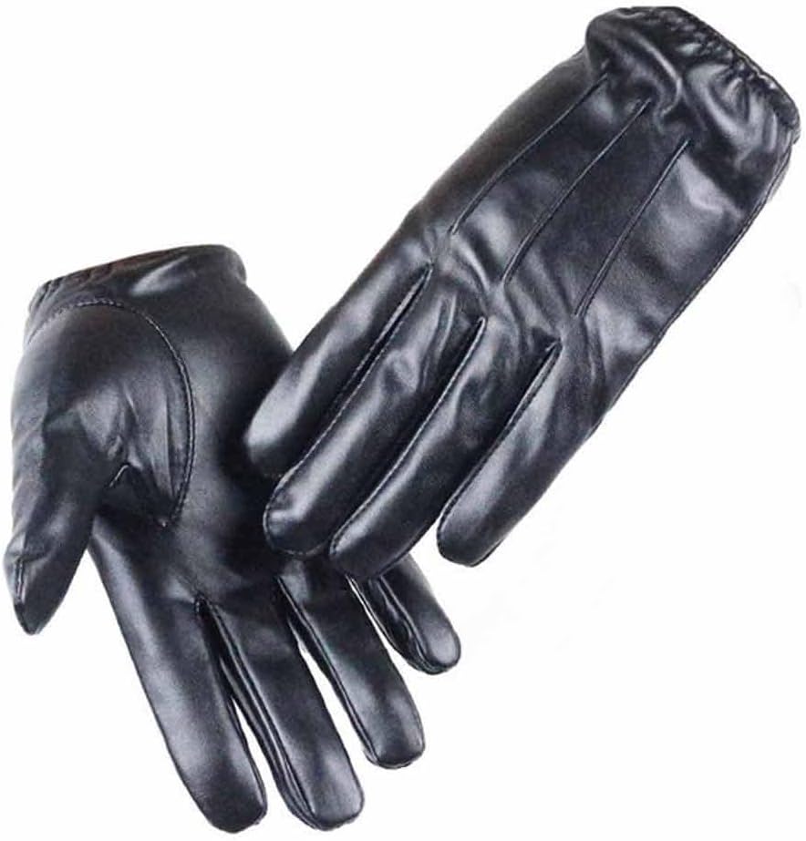 Driving Men's PU Leather Winter and Autumn Driving Warm Gloves Gloves Black Outdoor Sports