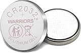 Warriors 5X 2032 CR2032 Batteries Coin Button Cell 3V 3 Volt Lithium 240mAH Battery Up to 70% Extra Life Child Resistant Safety Package Retail Pack - Image 5