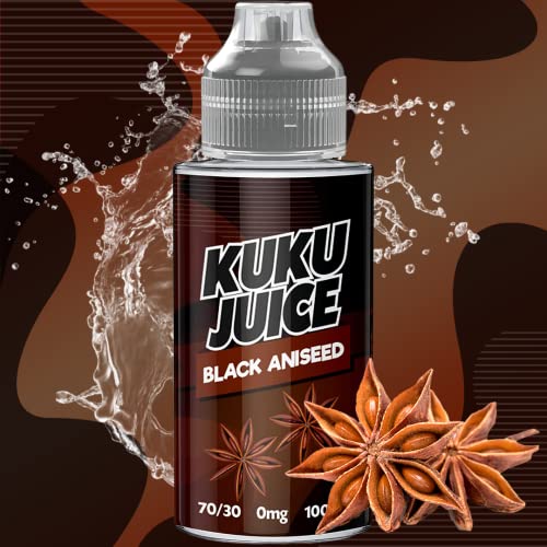 Four-100ml-Black-Aniseed-70VG30PG-Vape-ELiquid-Vaping-No-Nicotine-0mg-120ml-Bottle-Short-Fill-Kuku-Juice-E-Liquid
