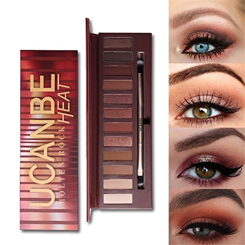 Palette de Maquillage D'ombre à Paupières OYOTRIC Nude Shimmer Fumé fard à Paupières Rouge Brun Citrouille Cosmétiques