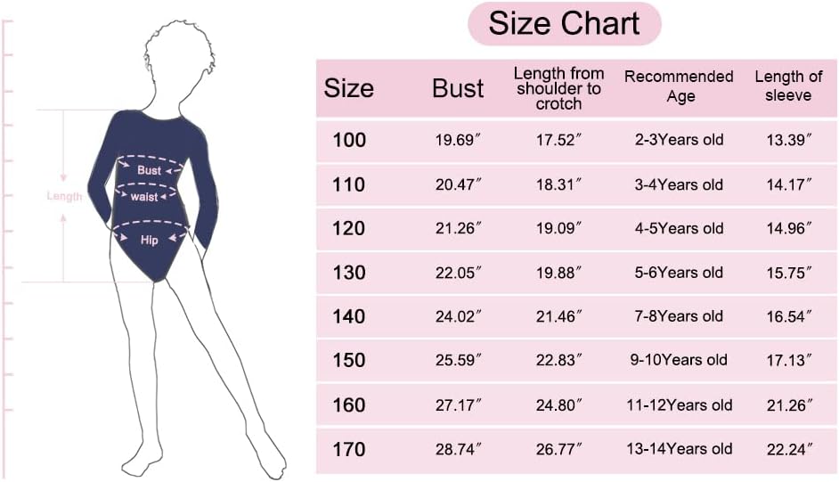 DAXIANG Gymnastics Leotard for Girl Long Sleeve Toddler Dance Biketards Dance Clothes Purple Snowflake Gold Sparkly Mermaid