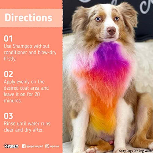 Opawz Semi-Permanent Dog Hair Dye, Food-Grade Pigment Dog Dye, Non-Toxic Pet Hair Dye For Dogs, Cats And All Pets Can Be Bathed (Shocking Pink) #TOP5