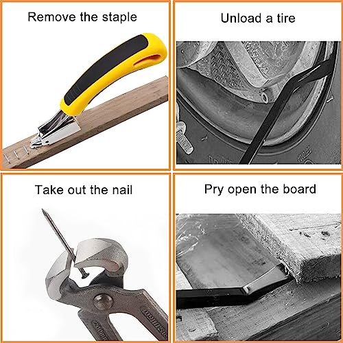 Sunxeke 4Pcs Upholstery Staple Remover Tool Set Including 7inch End Cutting Plier,V Tip Tack Puller,U Tip Tack Puller,Staple Remover,Nail Puller Carpet Remover for Furniture Floor Photo Frame by Sunxeke - Image 6