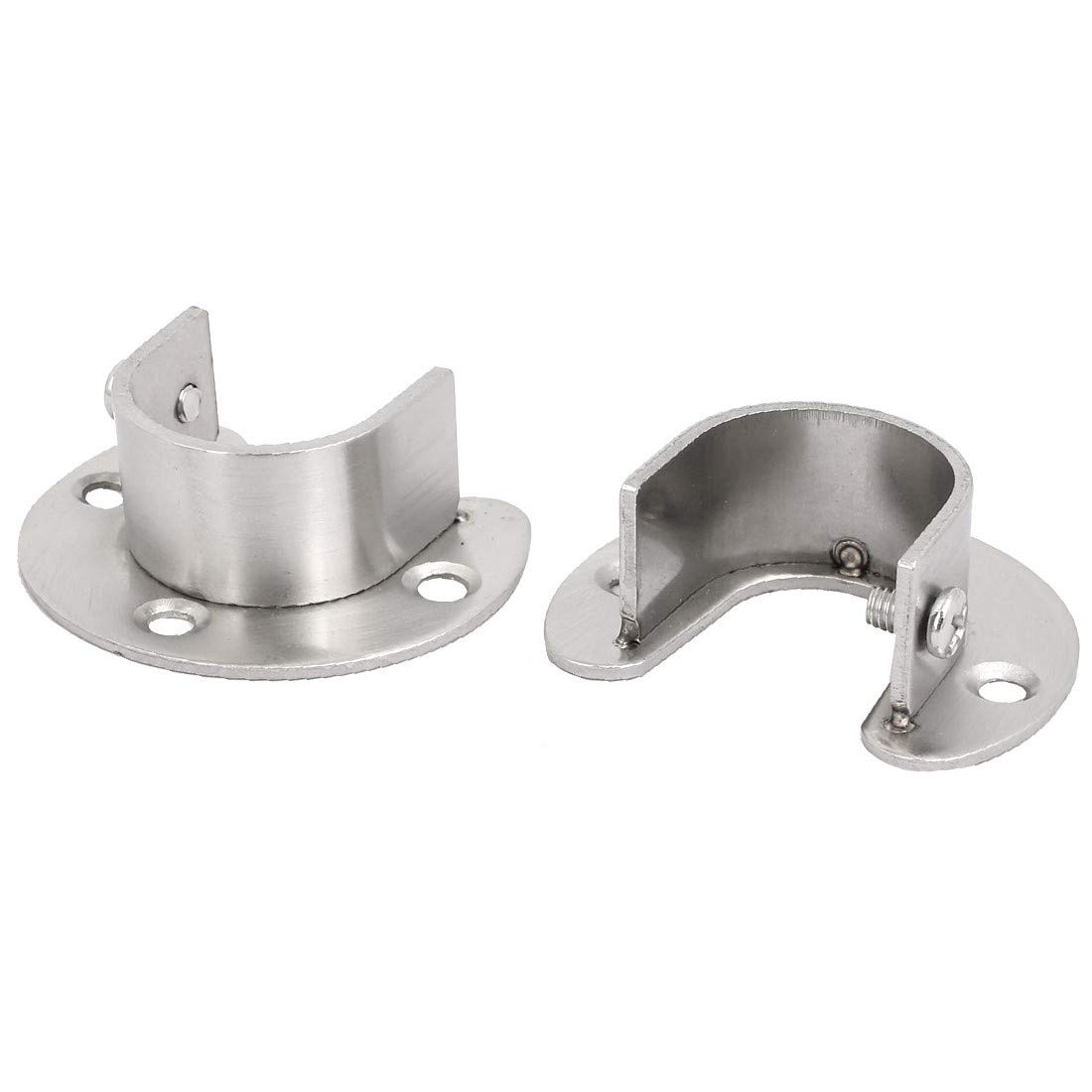 New Lon0167 La staffa In primo piano della efficacia affidabile flangia 'estremità della barretta 'asta 'armadio della mobilia del guardaroba sostiene il diametro 20mm di 25mm(id:09a