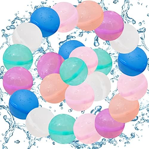 Reusable Water Balloons, 18 PCS Water Balloons, Water Balloons Quick Fill, Silicone Water Balloons, Used for Water Fight Game, Summer Fun Party Toys（18 PCS）