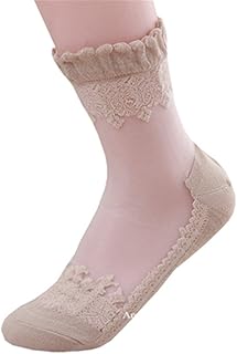 【5足セット】レディースソックス 透明なレースソックス 爽やかな靴下 かわいいデザイン 夏用 おしゃれ 極薄 綿 透明 フリーサイズ 10色選べる