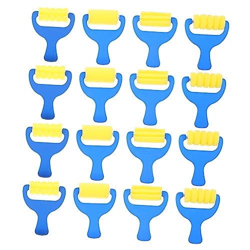 CIYODO 12Pcs Sponge Paint Brush for Roller Brushes for Creative Drawing Crafting Painting Activities Safe Easy to Use for Boys