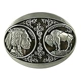 . La hebilla india (moneda 3D) se ajusta a cualquier cinturón de ajuste a presión adecuado de hasta 1,5 pulgadas (39 mm)