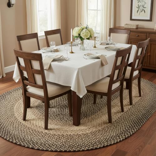 Super Area Rugs Braided Rugs 7X9 Elegant Woven Rug for