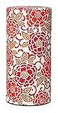 Ryu Mei Edo Sakura Yuzen Japanese Tea Canister | Imported Japanese Tea Storage Tin | 202E03 | Orange Sakura