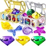 KMUYSL 24Pcs Diving Gems Pool Toys for Kids Ages 4-8, 8-12, Pool Diving Toy with Assorted Swimming G