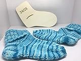  Kinder Socken Gr. 24/25, handgestrickt, Wollsocken