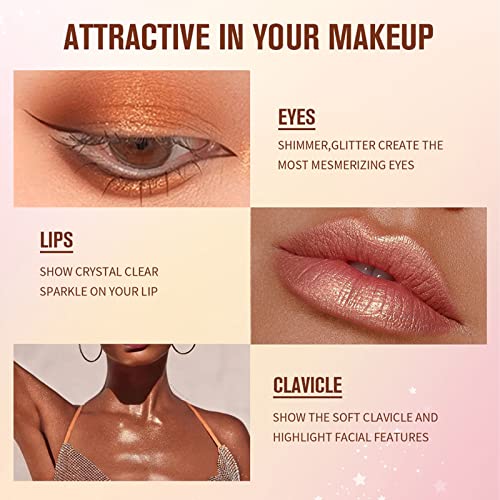 Liquid Highlighter Contour Makeup, Face Highlighter Bronzer Stick, Cream Face Illuminator Beauty, Light Glossy Finish For Face & Body, Waterproof Luminizer #3 Rosegold #TOP3