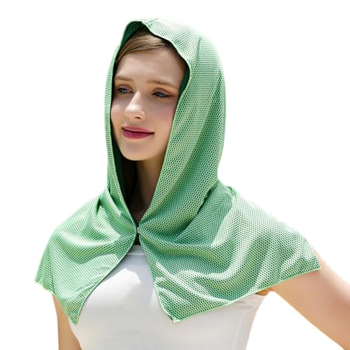 Uqezagpa Kühlender Sonnenschutzschal Handtuchwickel Mehrzweck Kältegefühl Schal Outdoor Sportzubehör Wiederverwendbares Polyester Handtuch