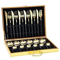 Amazon｜銀器食器カトラリーセット金メッキ食器ステンレス鋼ナイフ
