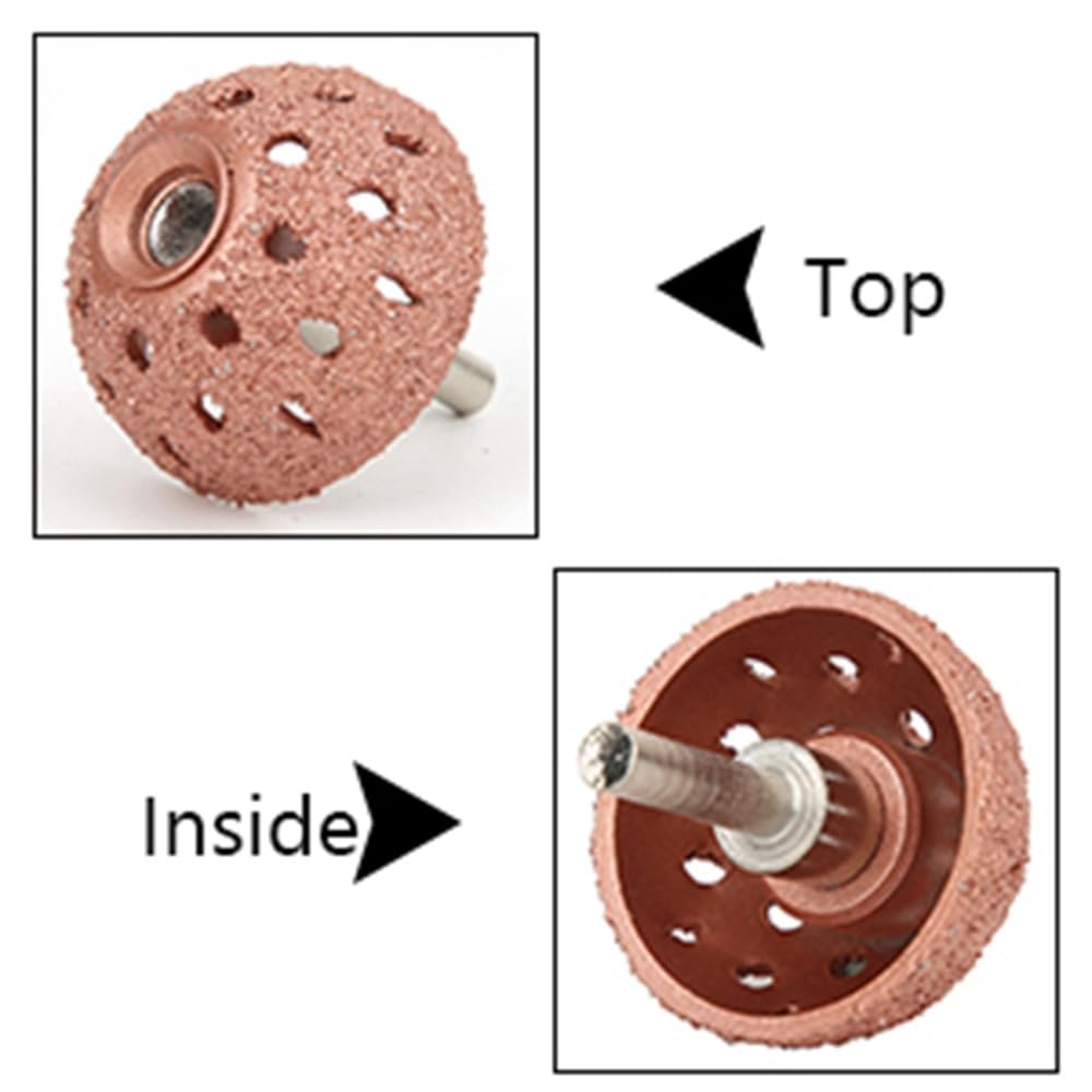 2 Pcs Tungsten Steel Bowl Buffing Wheels, 6mm Shank | 40 X 20 Mm And 55 X 25 Mm Options, 6 Mm Round Shank, 2 Pieces Included, Lightweight Carry