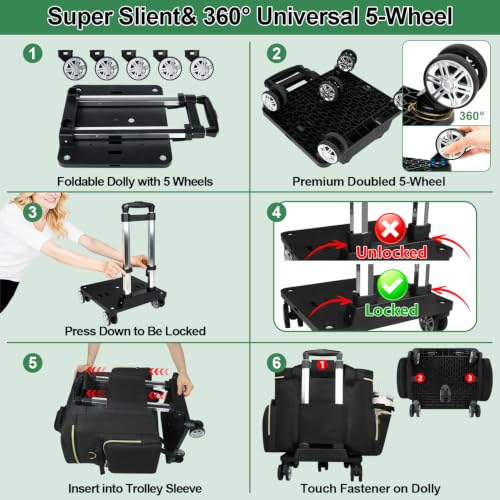 SIYNPAV 5-Wheeled Rolling Teacher Bag