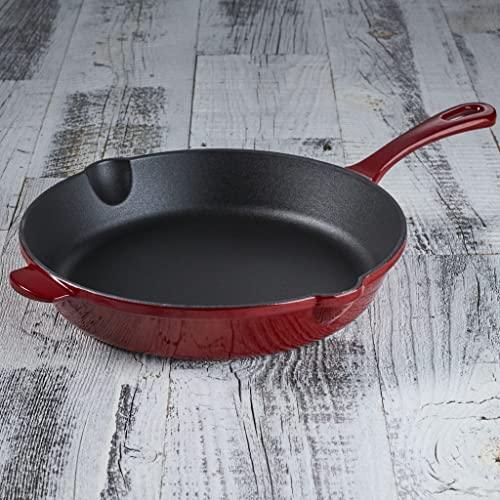 CUISINART CI22-24CR Chef's Classic Enameled Cast Iron 10-Inch Round Fry Pan, Cardinal Red by Cuisinart - Image 5