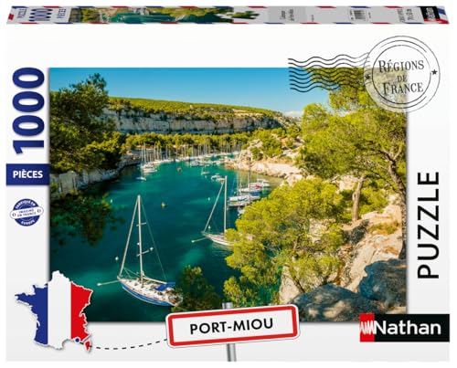 Puzzle 1000 pièces : Calanque de Port Miou Collection Régions de France Ravensburger Nathan - vue 2
