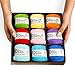 100% Pure Premium Natural Soft Cotton Yarn Collection Set for Knitting Crochet and Amigurumi. Pack of 9 Color Skeins. Sport Baby Weight. 50g and 185 Yards (2 (Fine / Sport), Bright Collection)