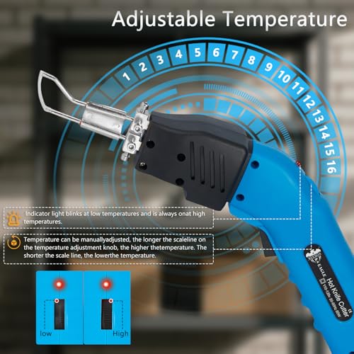 Hot knife Fabric Cutter, Electric Hot Knife Cutting Tool for Rope 80W Air Cooled Fabric Rope Cutter, Nylon Fabric, Cable, Canvas, Plastic Pipe, Clothing, Banners, Webbing (80w Air Cooled) by kseagletool - Image 3