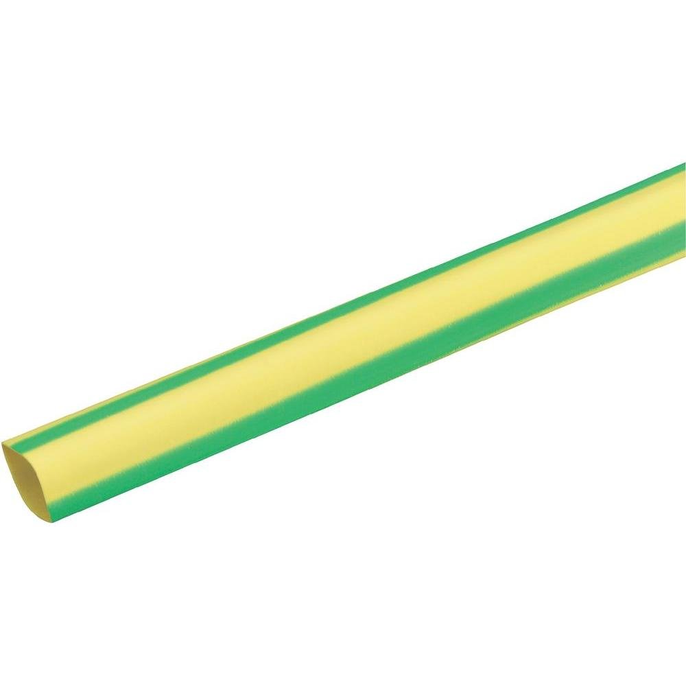 HellermannTyton 308-30307 Schrumpfschlauch ohne Kleber – Grün/Gelb, Ø3 mm, Länge 10 m, Schrumpfrate 3:1
