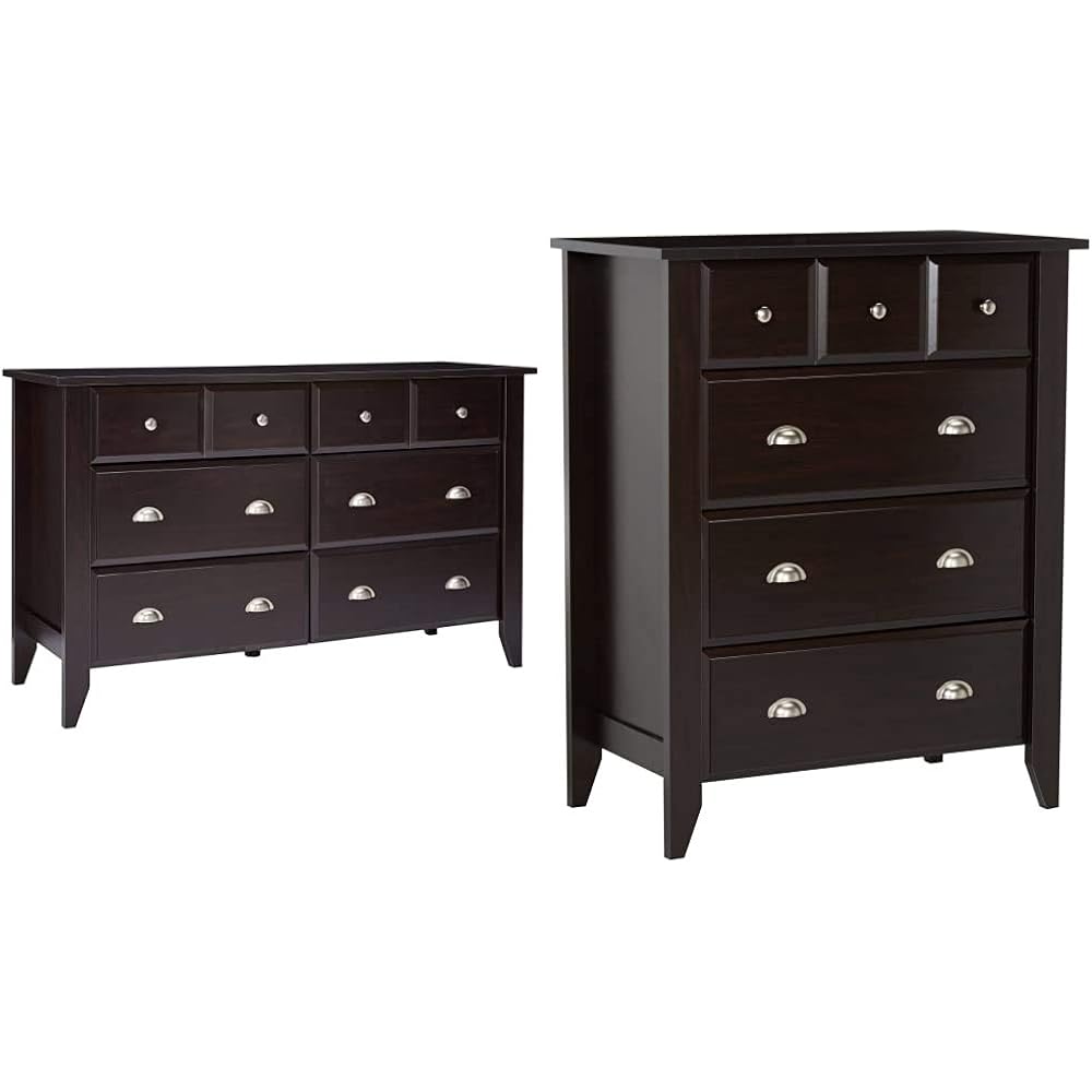 42/mo Finance Sauder Shoal Creek Dresser, Jamocha Wood Finish