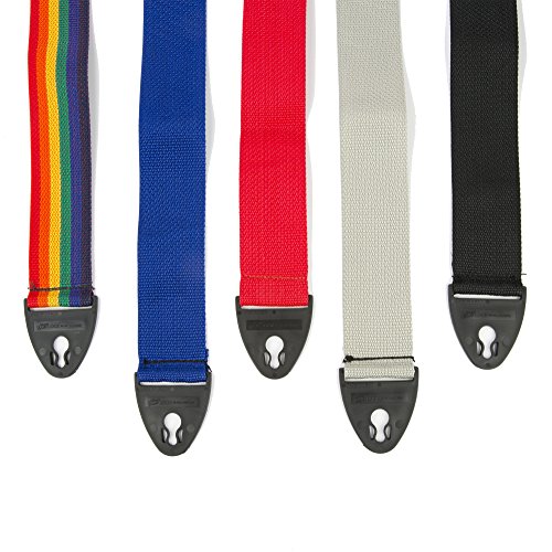 D'andrea 1355 Blk Polyweb Guitar Strap With Ace Lock, Black #TOP4