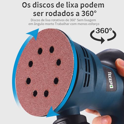 Lixadeira Orbital,Kit de lixamento e polimento de resina de velocidade ajustável e baixo ruído com 5