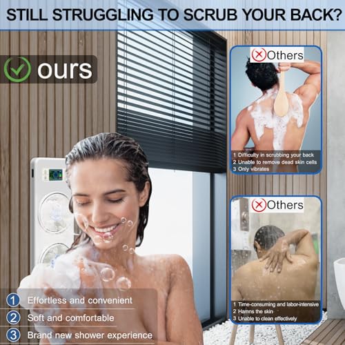 Brosse électrique pour le corps exfoliante et rotative à 3 vitesses réglables