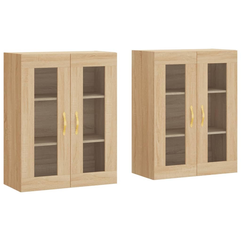 Armadio per soggiorno, sala da pranzo, credenza, 2 pezzi, rovere Sonoma, materiale in legno per soggiorno, cucina, sala da pranzo